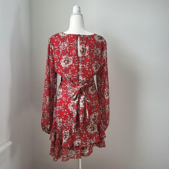 Red floral dress from red dress boutique - Picture 2 of 6